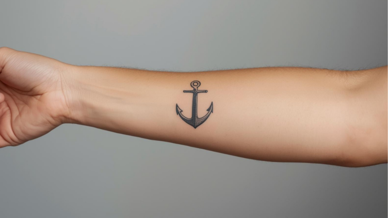 Qual o significado da tatuagem de âncora: símbolo de estabilidade e jornada
